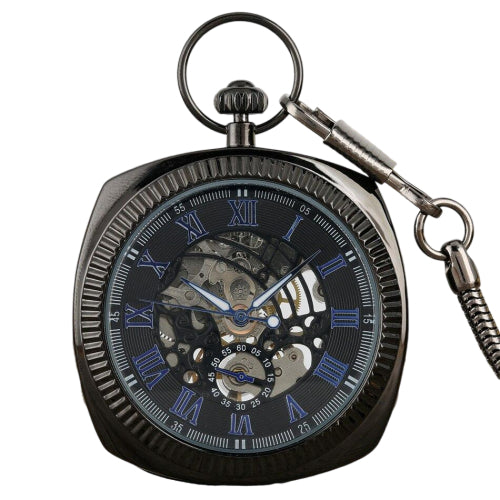 Montre à Gousset Mécanique Carrée Squellette